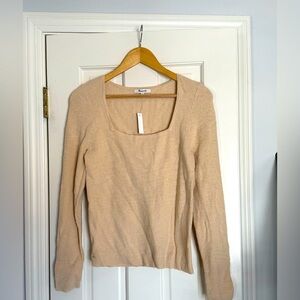 Madewell Alderney Square-Neck Sweater